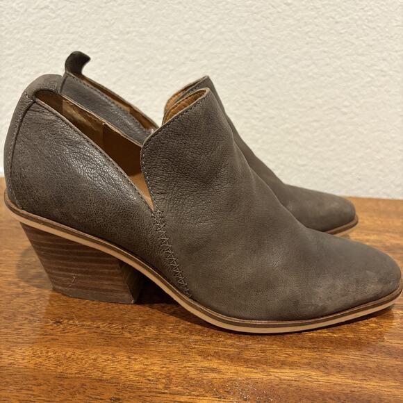 Lucky Brand Boots Womens Size 7.5 Brown LK-Victorey Ankle Cutout Heel Leather - Picture 3 of 10